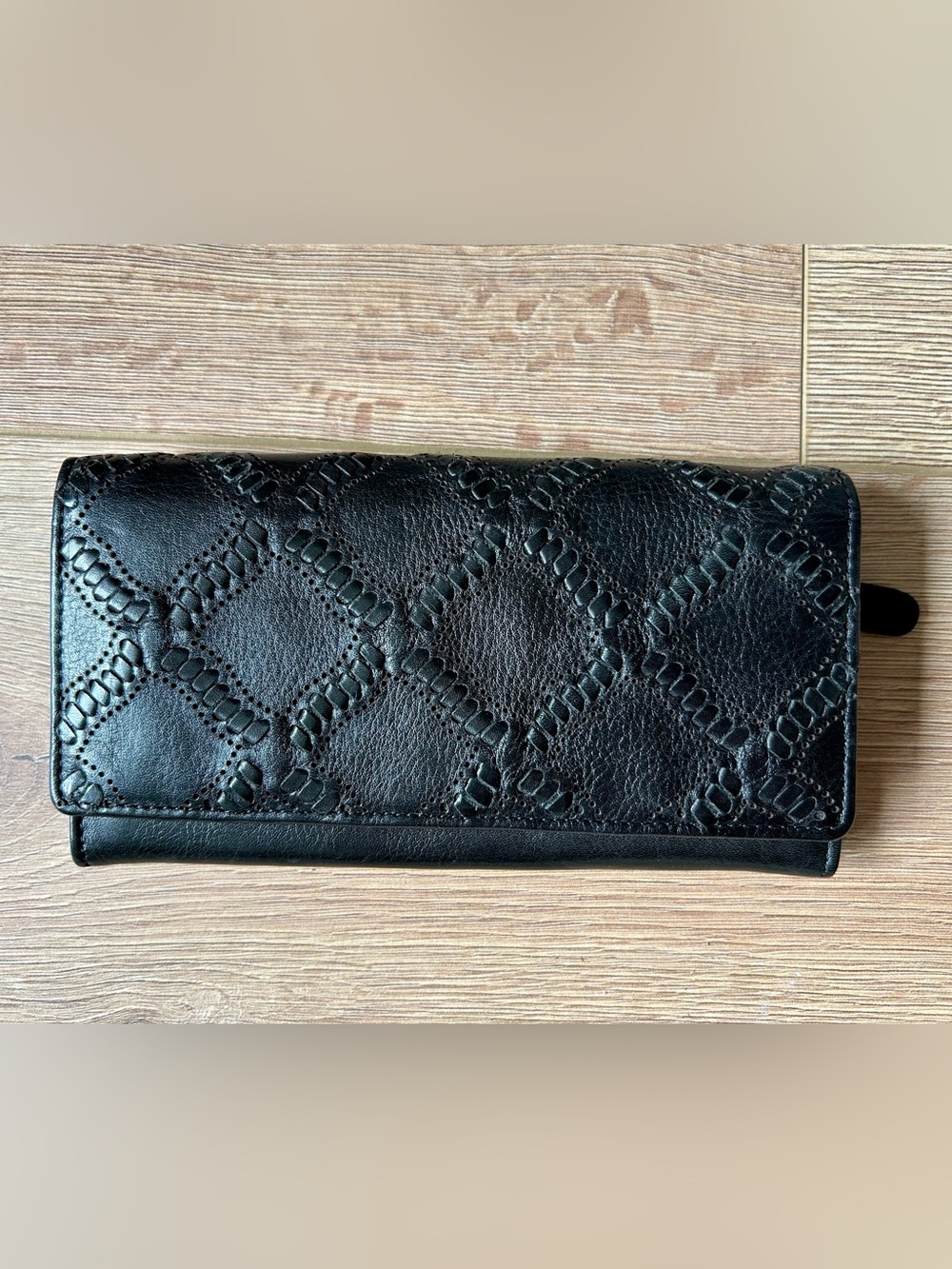 Black Quilted Leather Wallet